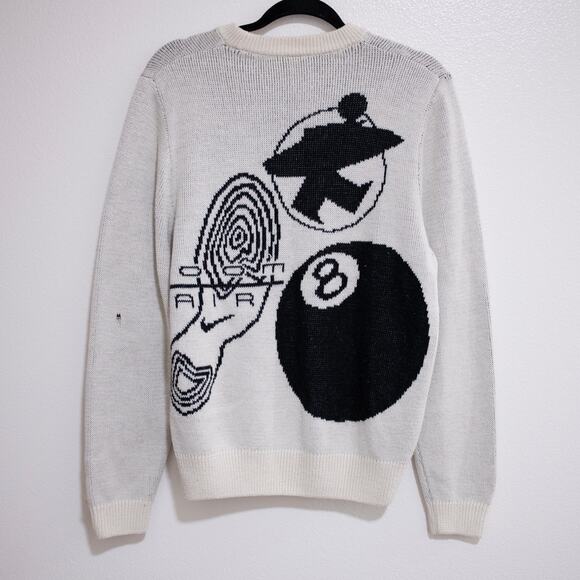Nike x Stussy Icon Sweater Cream Black Logo Collab Hype Street SZ XS - Picture 2 of 9